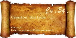 Csontos Szilvia névjegykártya