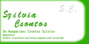 szilvia csontos business card